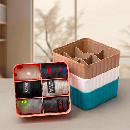 6-Compartment Wardrobe Organizer pack of 4